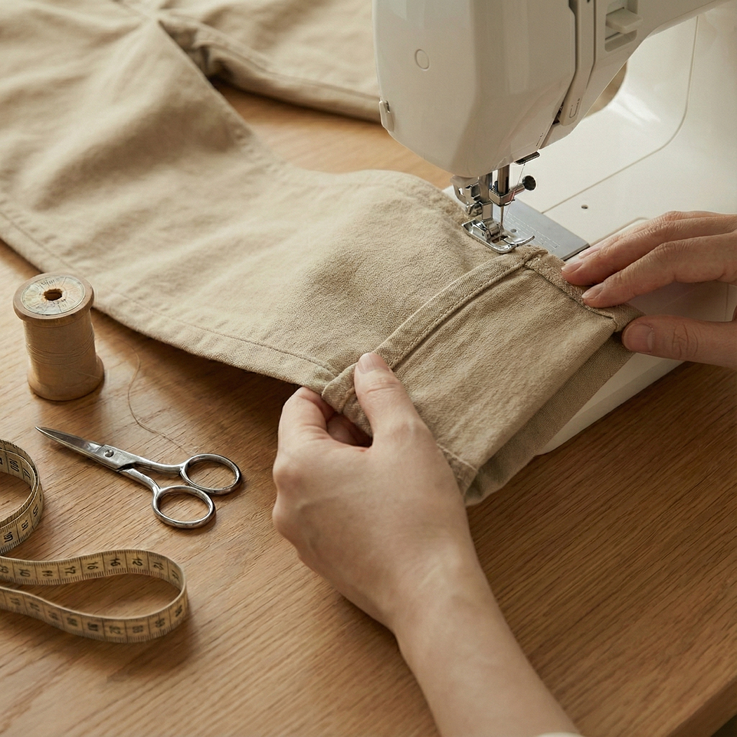 Uniform maintenance service including hemming and repairs